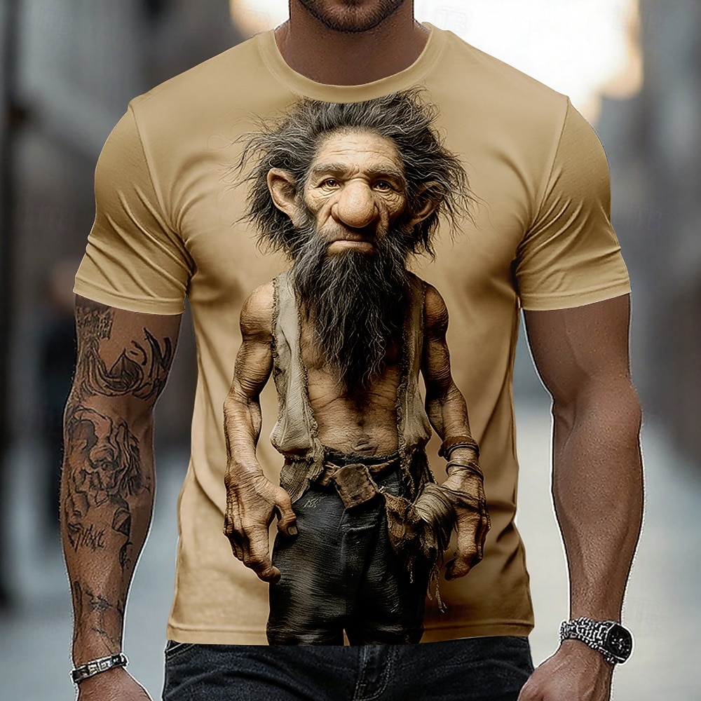 Homme A Ombre Vieil Homme T-shirt Manche Courte T-shirt Impression 3D Col ras du cou Chemise Drôle Occasionnel Quotidien Rue Bleu Noir Rouge Été Printemps Vêtement Tenue S M L XL 2XL 3XL de 2026 ? $18.99 –P4