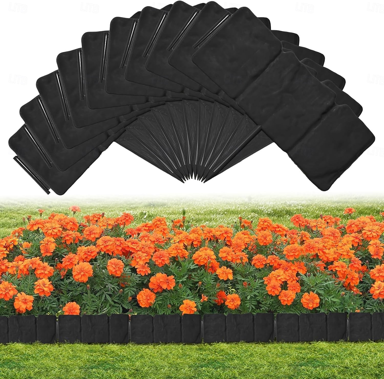 20 Pcs Faux Stone Garden Edging Border Imitation Fence DIY Garden Edging Border No Dig,16 ft Lawn Edging for Landscaping,Plastic Fencing Lawn Border,Imitation Stone Fence for DIY Outdoor Patio 2026 - $25.99 –P8