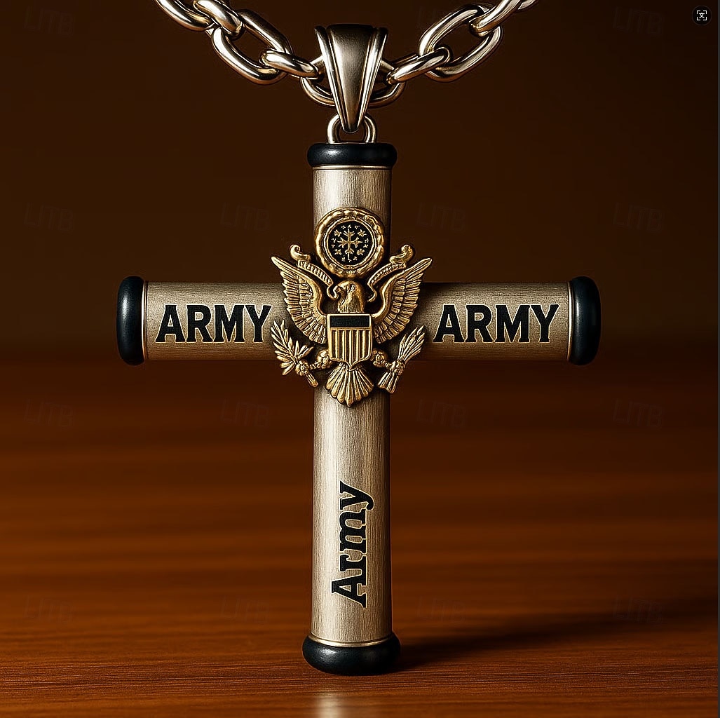 2026年 男性用アメリカ軍十字架ネックレス、USMC愛国記念ペンダント、決して忘れられない戦没者追悼記念日刻印入り十字架（アメリカ国旗ディテール付き）、退役軍人や戦没者への追悼ジュエリーギフト  コレクション – $16.99 –P4