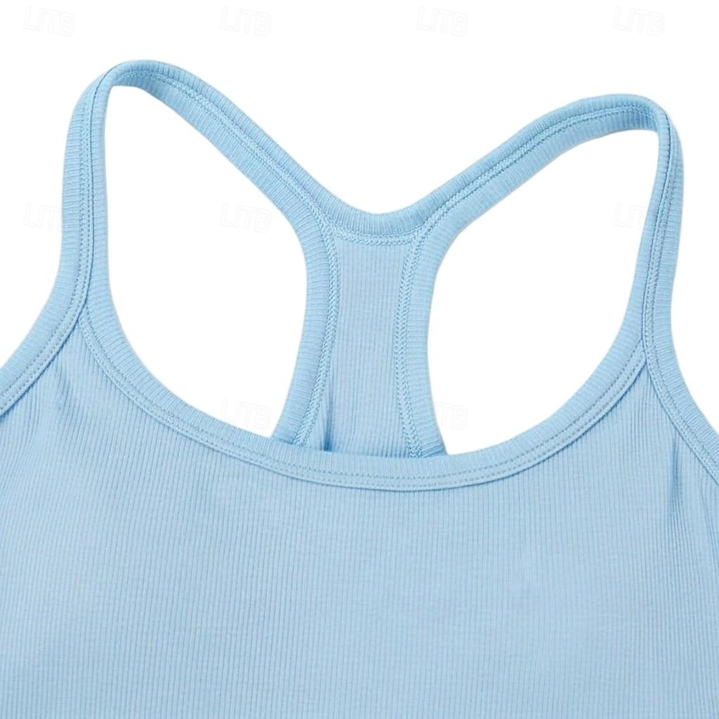 Women's Athletic Tank Knit Top Tunic Stylish Hot Casual Sleeveless Spaghetti Straps Regular Tops Gym Sports Going out Blue Eggplant Purple Black White Yellow Summer Spring 2026 - $25.99 –P11