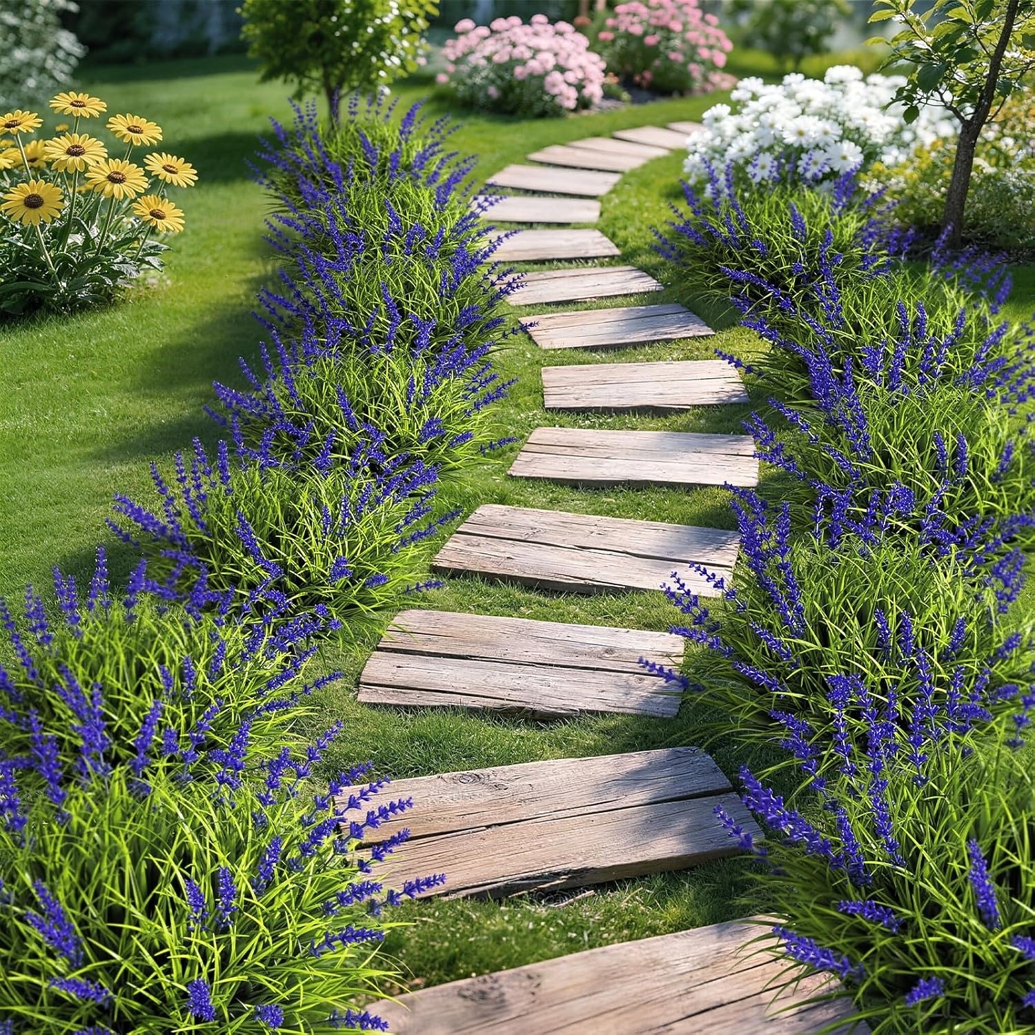 15 bundels UV-bestendige, kleurechte kunstplanten voor buiten &bloemen, in hoogte verstelbare nep-lavendelbloemen voor binnen &Buitendecoratie voor tuin, terras, pad, hangende plantenbak, veranda 2026 - $22.99 –P8