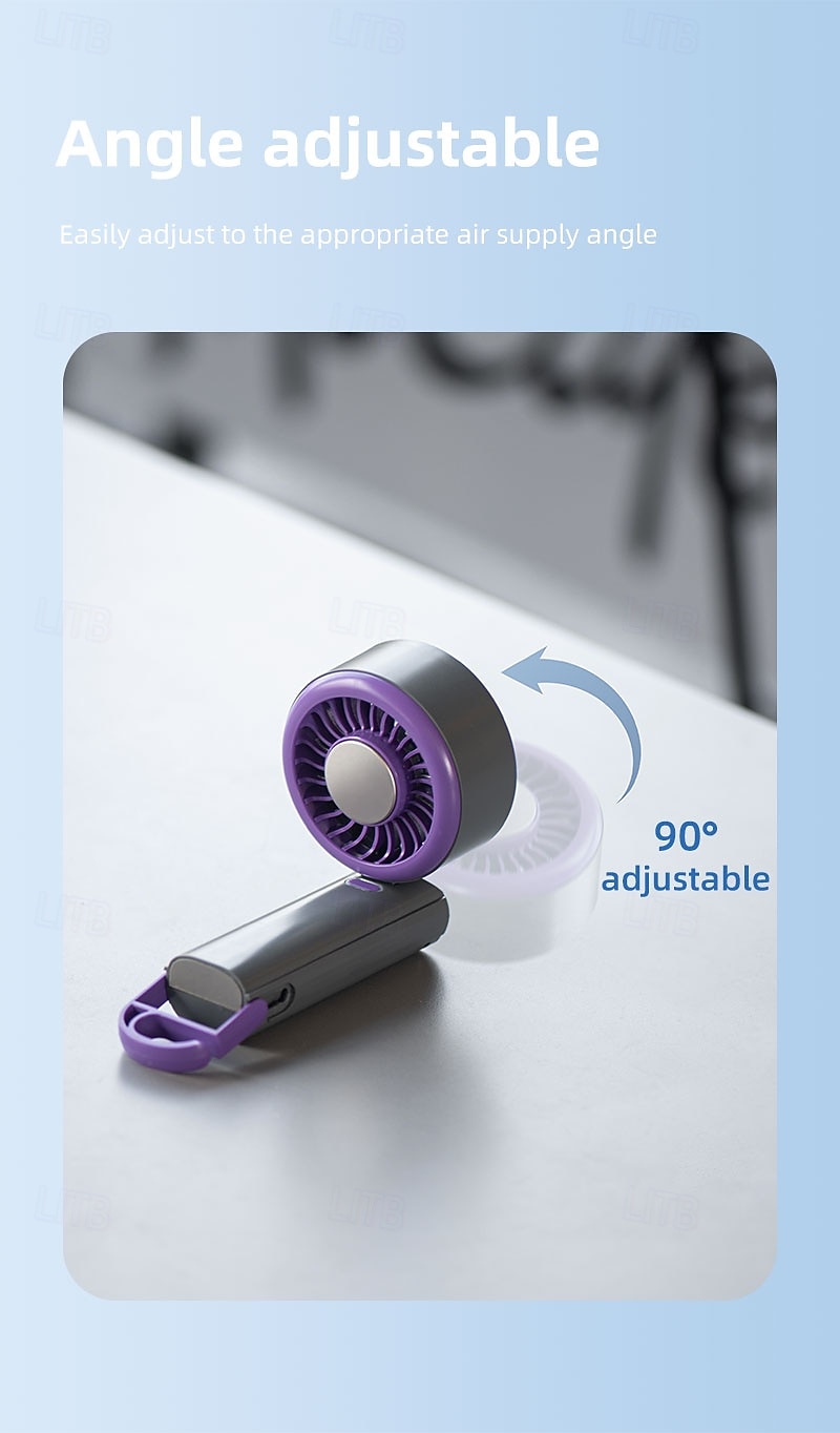Ventilateur portable avec compresse froide, mini-ventilateur 3 en 1 rechargeable par USB, utilisable à la main, sur pied ou à suspendre, idéal pour les voyages et le maquillage. de 2026 ? $27.99 –P5