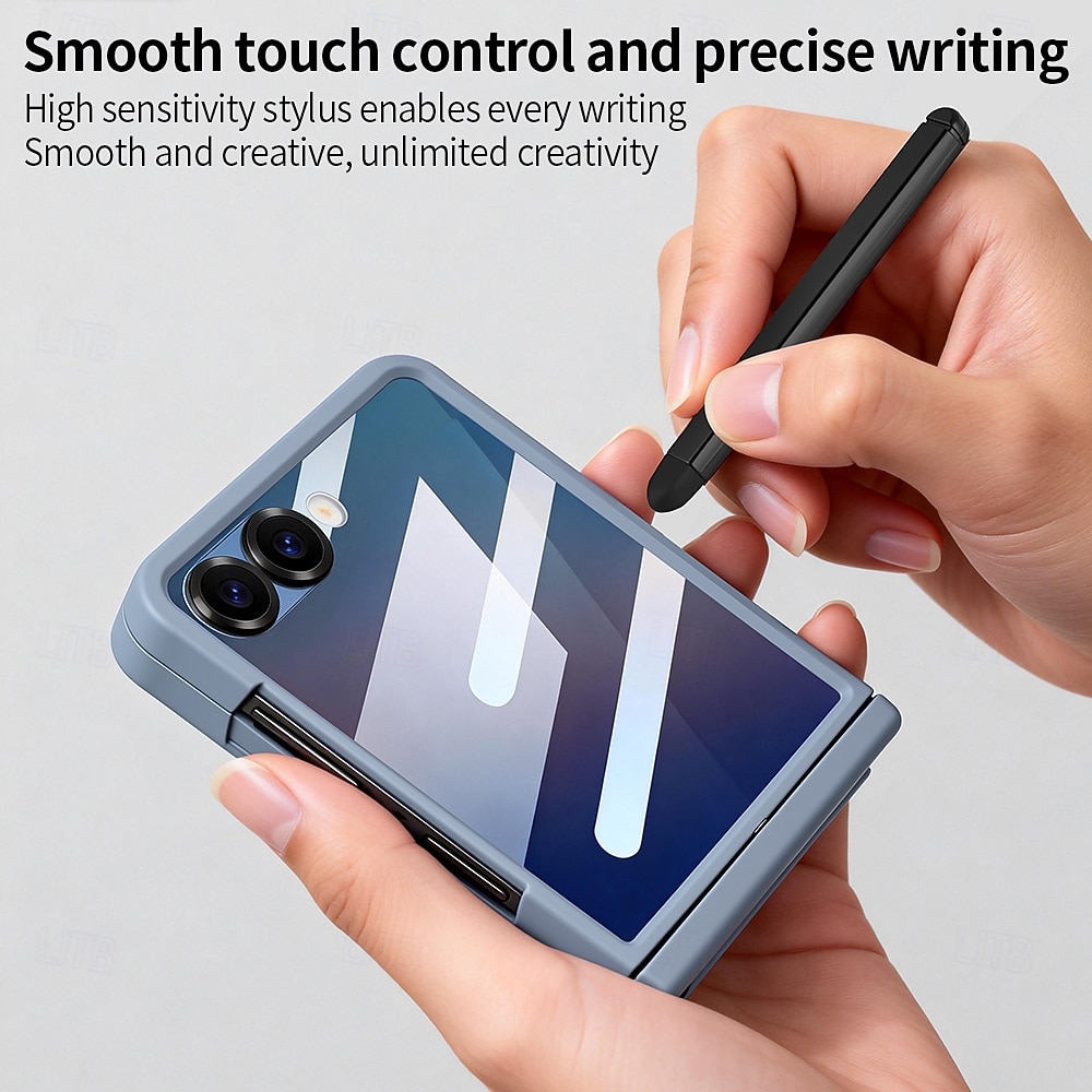 Phone Case For Samsung Galaxy Z Flip 7 Z Flip 6 Back Cover with Screen Protector PU Leather 2026 - $29.99 –P9