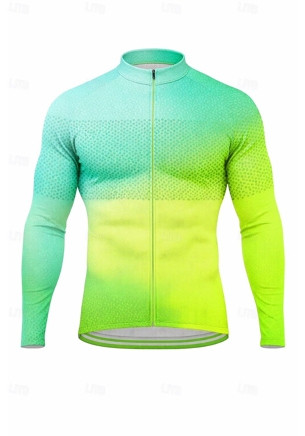 Herren Oberteile Radtrikot Ombre Grafik Farbverläufe Langarm Fahhrad Trikot Oberteil mit 3 Gesäßtaschen Sonne Sonnenschutz Schnelltrocknend Reflektierende Streifen Sport Purpur Orange Grün Bekleidung 2026 - $34.99 –P4