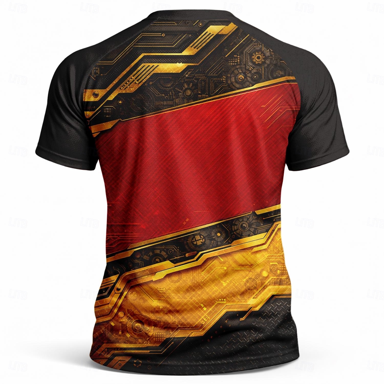 Men's Germany Inspired Soccer Jersey Shirt – Black Red Gold Tech Graphic Performance Top with Breathable Mesh Quick-Dry Fabric and UPF50+ for Tournament Fans 2026 - $18.99 –P3
