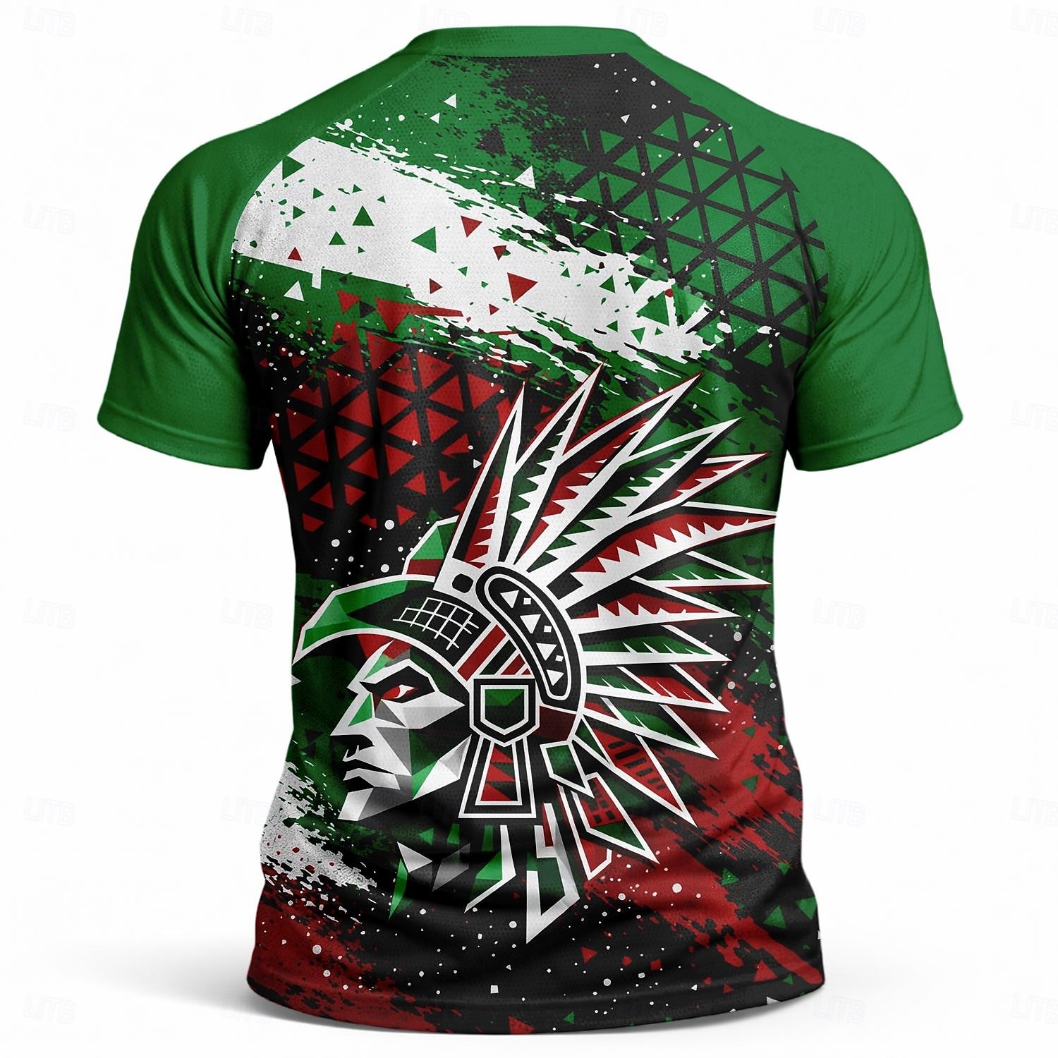 Camiseta de fútbol para hombre inspirada en México: camiseta gráfica verde, blanca y roja para aficionados, con tejido de malla transpirable de secado rápido y protección UPF 50+ para la temporada de 2026 - $18.99 –P3
