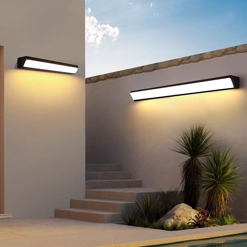 LED Outdoor Indoor Wall Light Black Modern Long Outside Sconce Acrylic Exterior Lamp Aluminium Waterproof IP67 Inside Porch Patio Living Room Door Garage Villa 2026 - $174.99 –P4