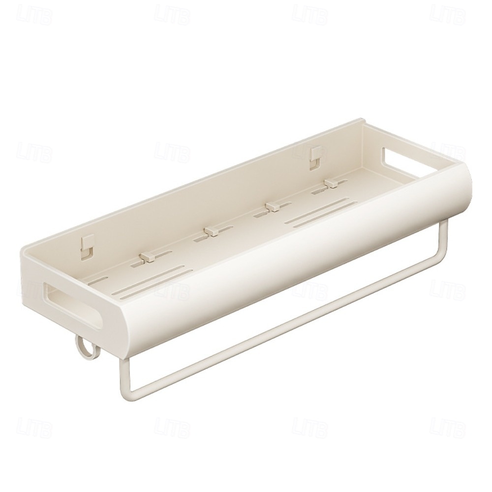 Prateleira de parede para banheiro, estilo creme, 30/40/50 cm – organizador para pia e vaso sanitário, sem necessidade de furar, economiza espaço, durável, fácil de instalar, perfeito para organizar o de 2026 por $18.99 –P5
