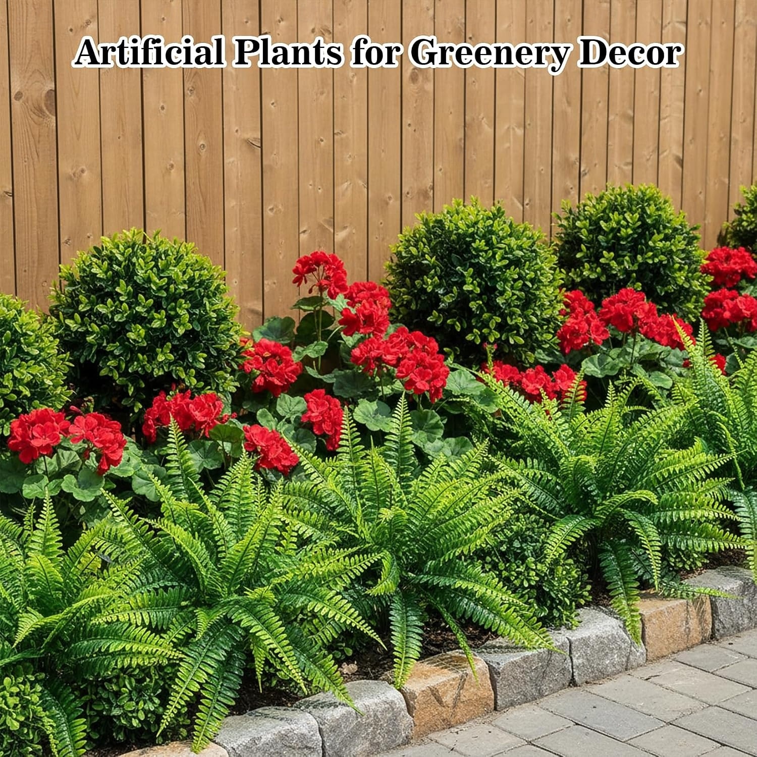 ١٠ قطع من السرخس الصناعي - سرخس صناعي للزراعة الخارجية - سرخس صناعي لتزيين أحواض الزهور الخارجية الكبيرة - نباتات صناعية من نوع سرخس بوسطن لتزيين الشرفة 2026 - $13.99 –P6