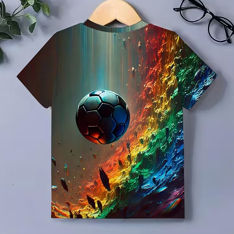 Boys' 3D Graphic Geometric T shirt Tee Short Sleeve 3D Print Summer Spring Sports Fashion Streetwear Kids 5-12 Years Crew Neck Casual Daily Outdoor Regular Fit 2026 - $13.49 –P4