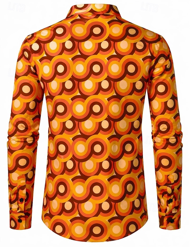 Retrò Vintage Anni '70 Camicia Disco Geometrico Psichedelico Costume Per uomo Halloween Carnevale Festival Musicale Parata dell'Orgoglio Mese dell'orgoglio Adulti Camicia del 2026 a $27.99 –P6