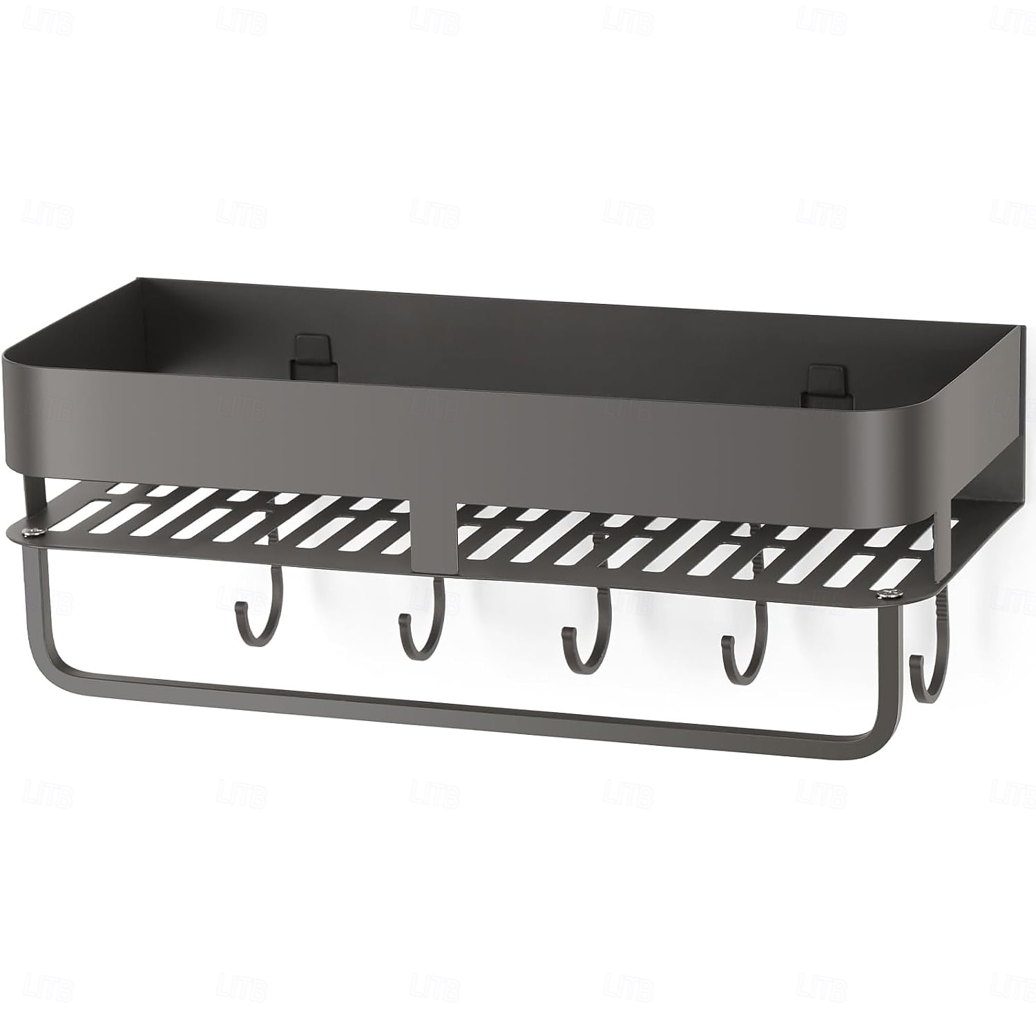 Extended version Adhesive Shower Caddy, 40cm / 15.7 inch Stainless Steel Shower Shelves for Inside Shower with Hooks & Towel Bar-No Drilling 2026 - $23.99 –P8