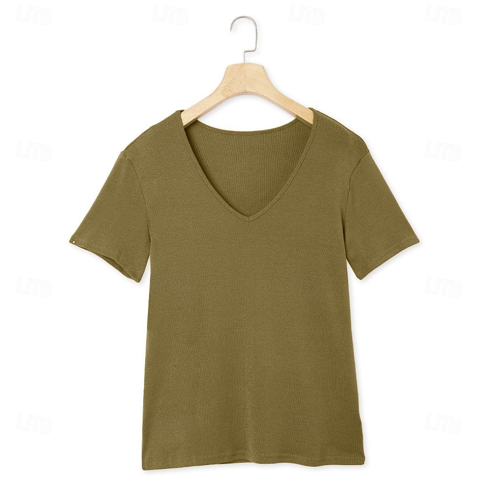 Hombre Camiseta de punto Camiseta superior Camiseta de mezcla de algodón Manga Corta Escote en Pico Verano Color sólido Moda Design Básico De Punto Casual Vacaciones Calle Azul Claro Camiseta 2026 - $18.99 –P7