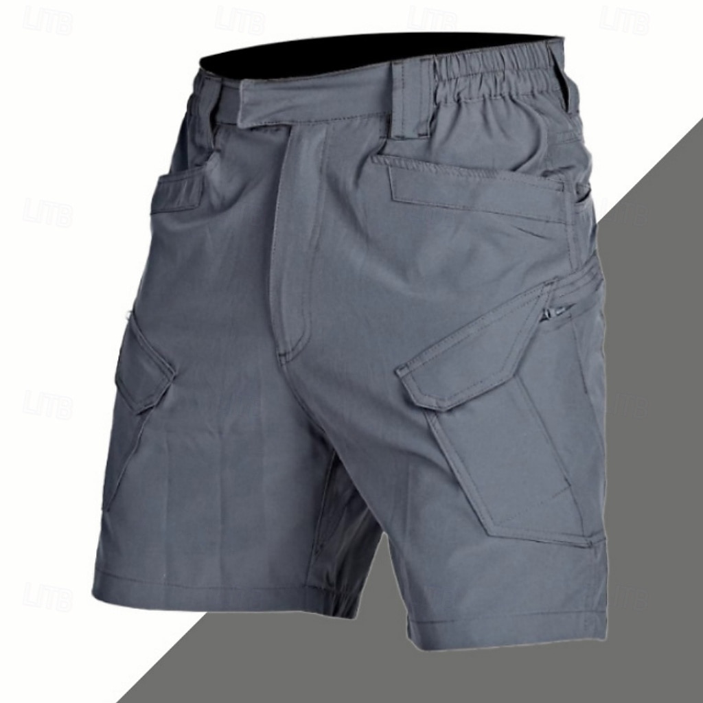 Men's Tactical Cargo Cargo Shorts Shorts Summer Shorts Casual Shorts Elastic Waist Multiple Pockets Plain Waterproof Comfort Knee Length Casual Outdoor Beach Fashion Streetwear Black Khaki 2026 - $26.99 –P2