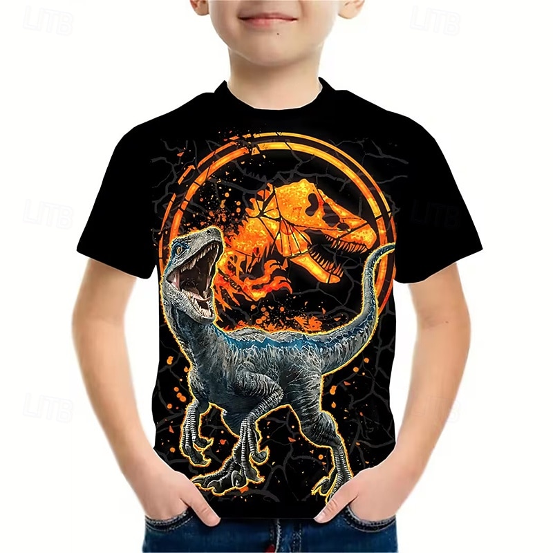Băieți 3D Grafic Dinozaur Tricou Manșon scurt Tipărire 3D Vară Primăvară Sport Modă Șic Stradă Copii 5-12 ani Stil Nautic Casual Zilnic În aer liber Fit regulat 2026 - $13.49 –P7