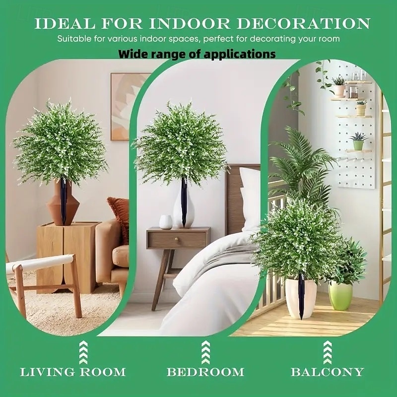 Estaca de lavanda artificial de 20 pulgadas para decoración de exteriores, estacas blancas para jardín. &Césped, plástico resistente que no se decolora, decoración para todas las estaciones. 2026 - $25.99 –P5