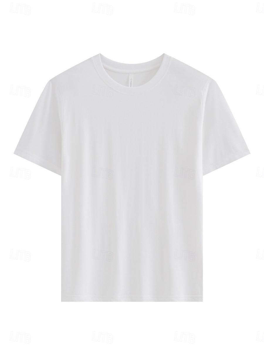 Damen T Shirt T-Shirt Einfach Mode Stilvoll Basic Kurzarm Rundhalsausschnitt Normale Oberteile Täglich Ausgehen Wochenende Schwarz Weiß Rosa Rote Marineblau Sommer Frühling Ice silk cool feeling 2026 - $19.99 –P14