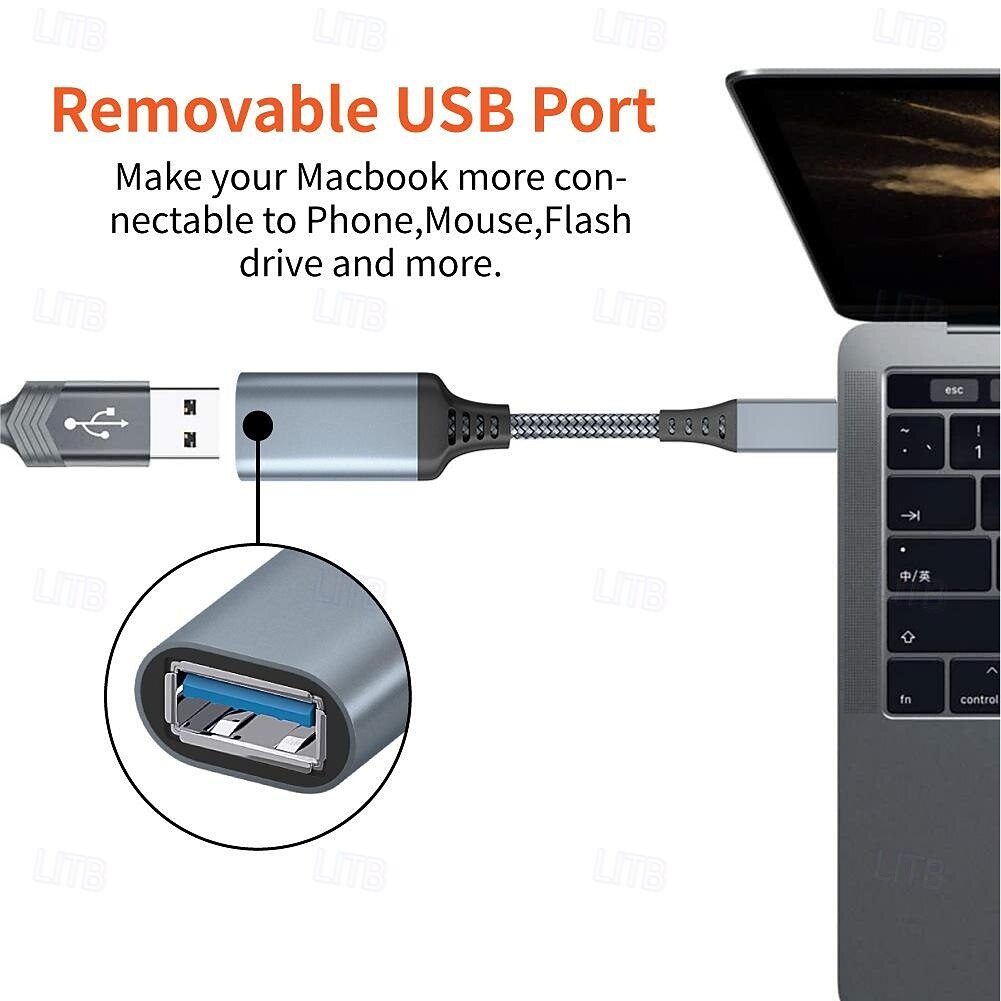 2 Pack USB C to USB 3.0 Adapter OTG Cable, 5Gbps Super Speed Type-C Male to USB-A Female Braided Converter Compatible with MacBook Pro, iPad Pro, Samsung Galaxy S26 S25 Pro Max, Flash Drive, Keyboard 2026 - $16.99 –P4