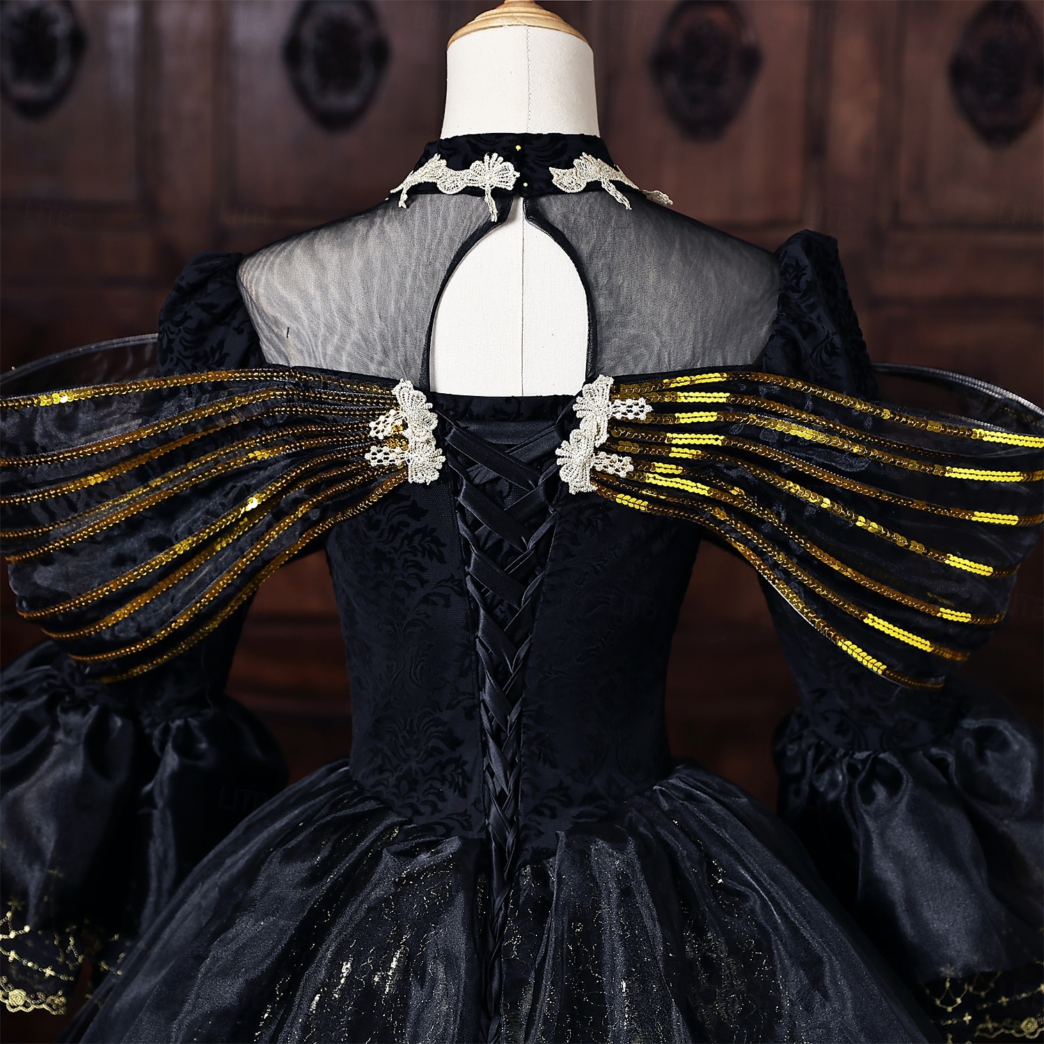 Rokokoo Barokki Tanssiaismekko Kokopitkä Mekot Tanssiaismekko Pitkähihainen Prinsessa Morsius Pitsi Kukka-aihe Tanssiaismekko Nelikulmainen kaula-aukko Naamiaispuku Naisten Kuninkaallinen Halloween 2026 - $235.59 –P5