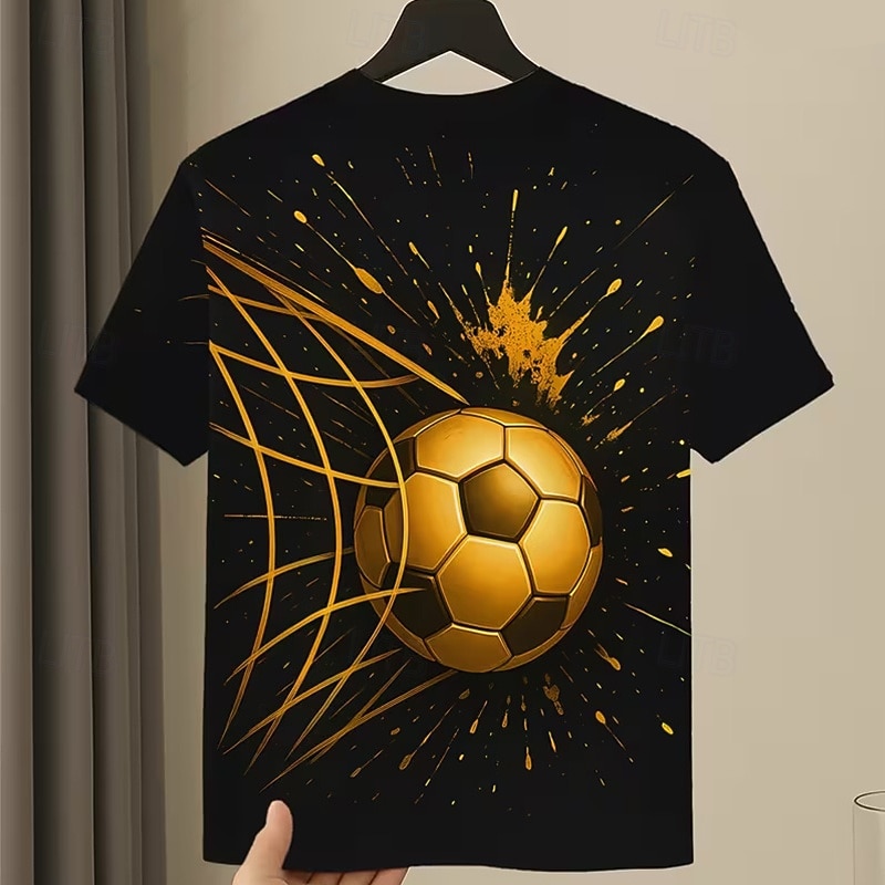 Chico 3D Graphic Fútbol Americano Camisetas de fútbol Camiseta Manga Corta Impresión 3D Verano Primavera Deportes Moda Ropa de calle Niños 5-12 años Cuello Barco Casual Diario Exterior Ajuste regular 2026 - $13.49 –P3