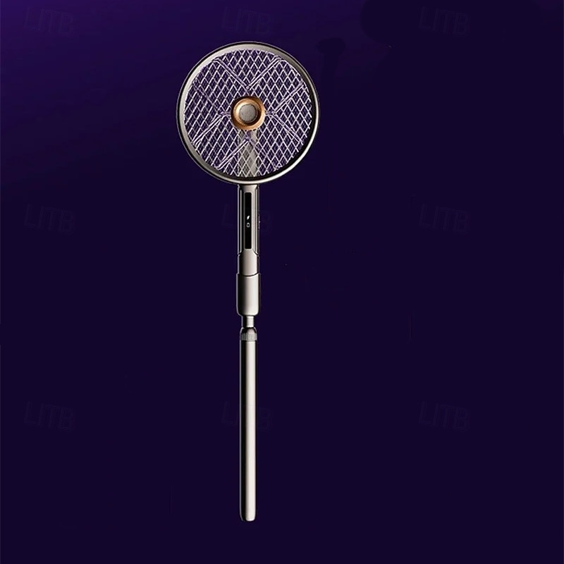 Tapette à mouches électrique 2 en 1 &Raquette anti-insectes, tueur de moustiques automatique avec laser de chasse &Lampe UV, poignée extensible, tête pliable à 90° pour fixation murale, rechargeable de 2026 ? $76.99 –P2