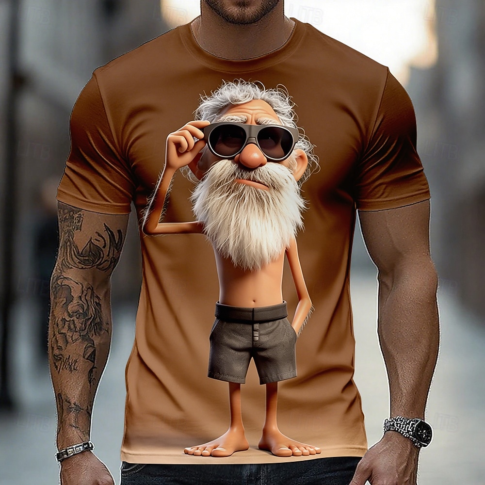 Homme Illusion d'optique 3D T-shirt Manche Courte T-shirt Impression 3D Col ras du cou Chemise Exagéré Designer Quotidien Club Soirée Bleu Bleu 2# Rouge Été Printemps Toutes saisons Vêtement Tenue S de 2026 ? $18.99 –P7