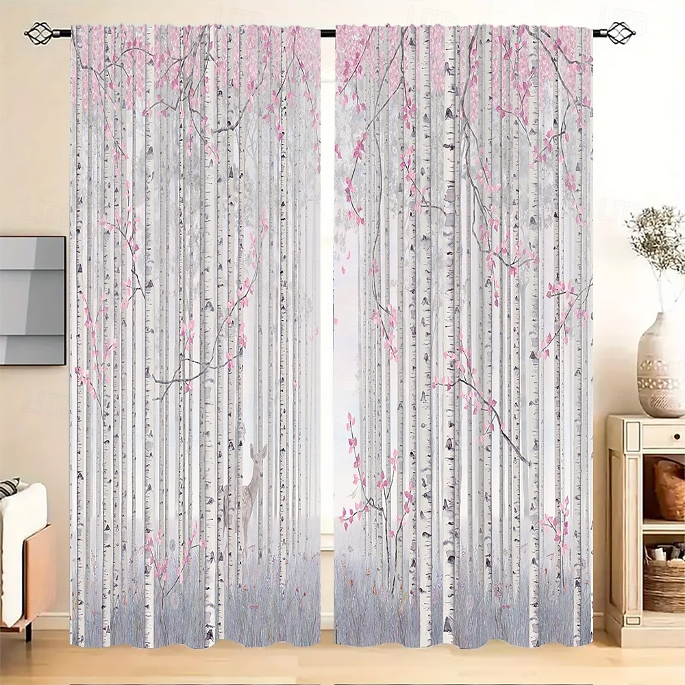 2 kpl kasvi- ja kukkataideverhoja, polyesteri-ikkunaverhot tankotaskulla, vihreät kasvitieteelliset kuvioverhot olohuoneeseen, makuuhuoneeseen, keittiöön, asuntolan sisustukseen, kodin sisustukseen 2026 - €27.99 –P2