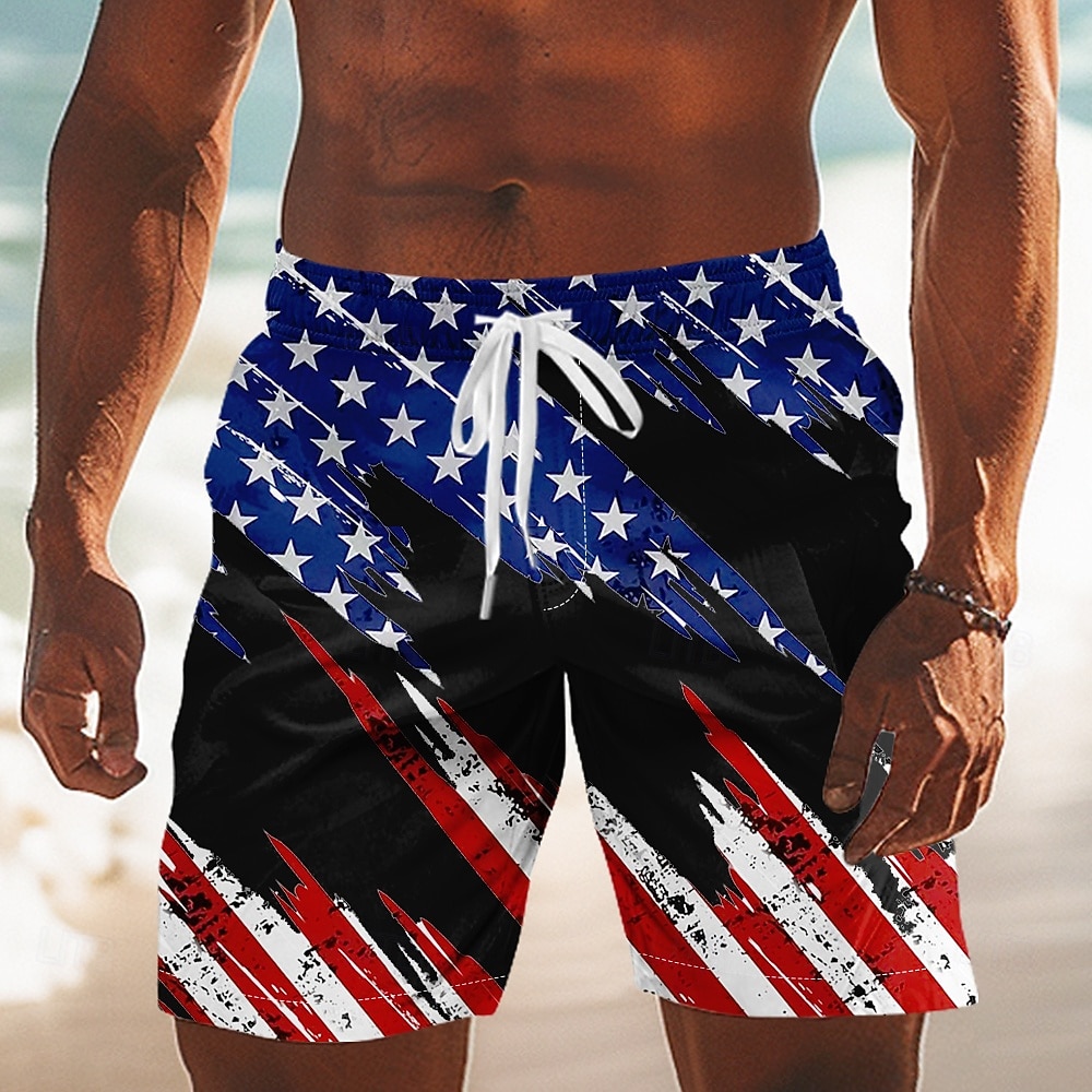 Per uomo 4 luglio, 250° anniversario degli Stati Uniti Bandiera Americana Costumi da bagno Costumi da bagno Pantaloncini da bagno Pantaloncini da Surf Misura del girovita medio Patriotico Ferie del 2026 a $20.99 –P2