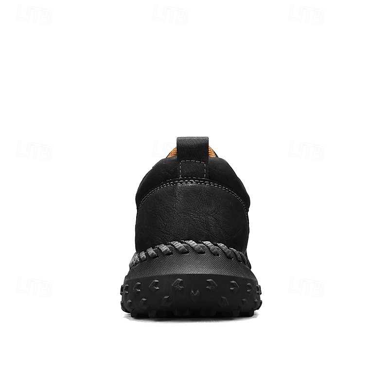 Herr Retro Outdoor Casual Sneakers i Läderlook Låga Herrskor med Tjock Sula och Snörning Bruna 2026 - $59.99 –P4