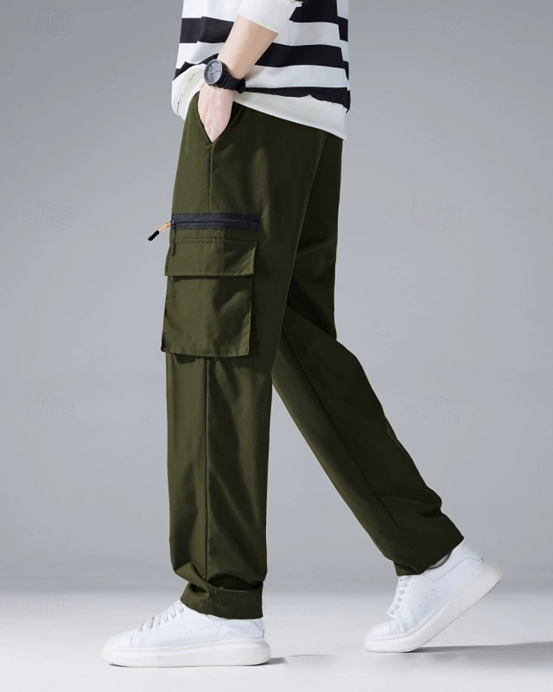 Men's Outdoor Pants Cargo Pants Hiking Pants Trousers Summer Spring Autumn / Fall Outdoor Tailored Fit Waterproof Quick Dry Breathable Pants / Trousers Drawstring Pocket Elastic Waist Black Army Green 2026 - $24.99 –P4