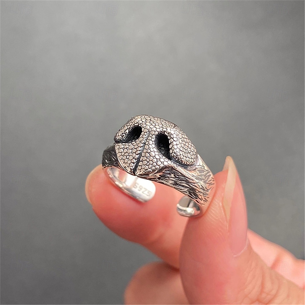 креативные забавные старинные серебряные кольца для носа собаки с регулируемым отверстием 2026 - $9.99 –P2