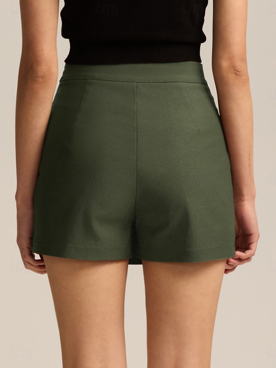 Per donna Gonna da vacanza Moda Casual Mini Vita Alta Gonne Semplice Inelastico Quotidiano Streetwear Vinaccia Nero Verde militare Blu marino Primavera del 2026 a $27.99 –P7