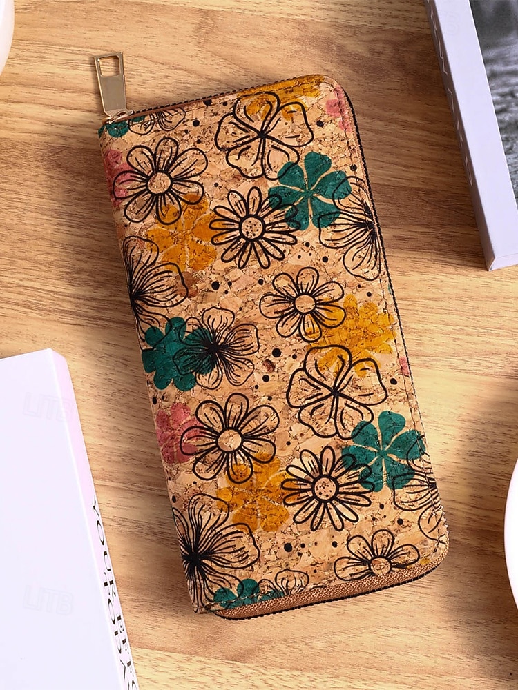 Dame-lommebok i bohemsk kunstskinn med lang lommebok, stor kapasitet og flere kortspor med glidelås rundt clutch i flere mønstre for shopping, daglig bruk og reiser 2026 - $11.99 –P7