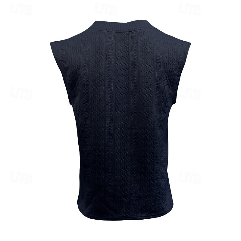 Men's T-Shirt Outfits Tee Top Sleeveless V Neck Spring & Summer Summer Spring Knitwear Hawaiian Designer Knitted Casual Daily Home White Top Tee for Men 2026 - $21.99 –P18