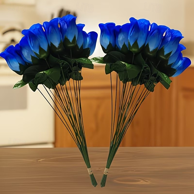 Lot de 50 roses artificielles réalistes avec tiges et feuilles, idéales pour la décoration intérieure, les centres de table de mariage, les hôtels et bureaux, les cadeaux de mariage à faire soi-même, de 2026 ? $15.99 –P5