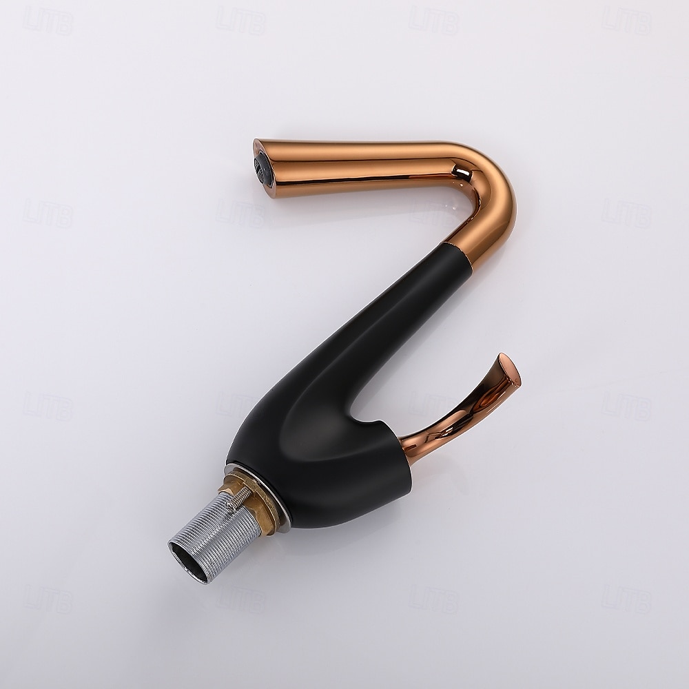 2026年 シンプルでエレガントな真鍮製洗面器用蛇口 – 温水・冷水対応、飛沫防止、回転式シンク蛇口。洗面器、カウンター下、洗面台キャビネットに使用可能。  コレクション – $239.39 –P5