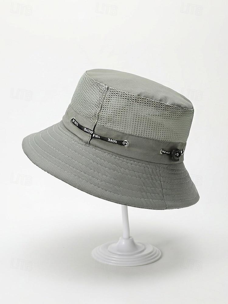 Chapéu bucket masculino respirável e leve em poliéster, várias cores, secagem rápida, ideal para férias na praia, pesca, caminhadas e uso casual no dia a dia. de 2026 por $11.99 –P7