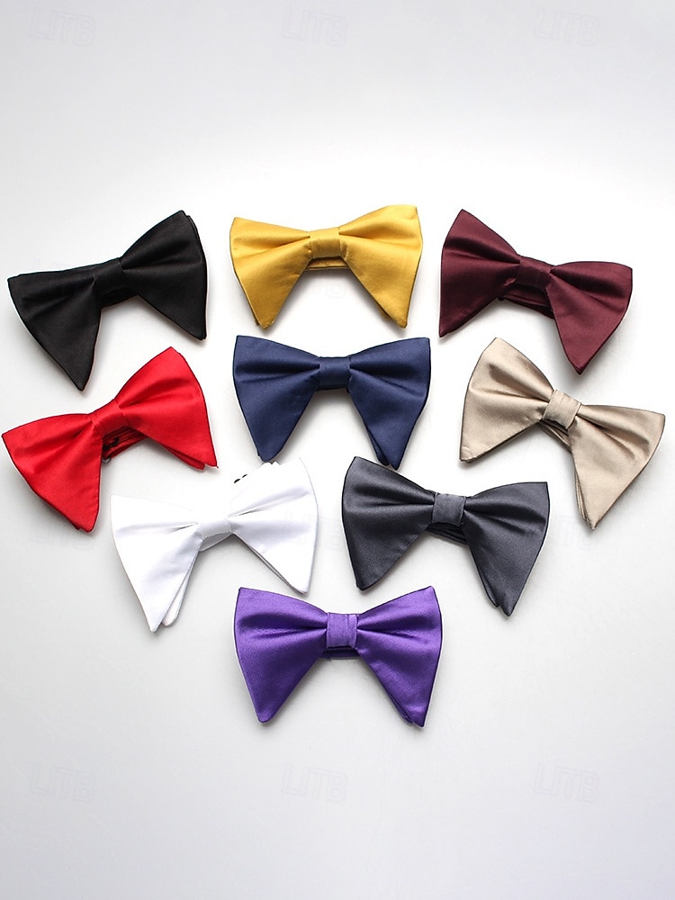 Papillon da uomo regolabile in poliestere, multicolore, accessorio formale per matrimoni, feste e cene di gala, design classico pre-annodato, adatto per matrimoni, banchetti e occasioni speciali. del 2026 a $11.99 –P4