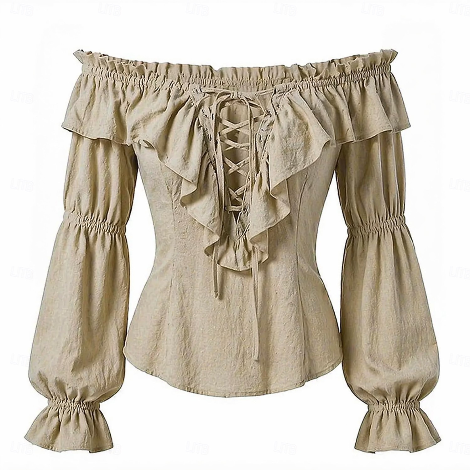 Médiéval Renaissance Blouse / Chemise Manches longues Pirate Viking Épaules Dénudées Déguisement Femmes Pirate Fantaisie Halloween Carnaval Performance LARP Foire de la Renaissance Adulte Chemisier de 2026 ? $33.99 –P1