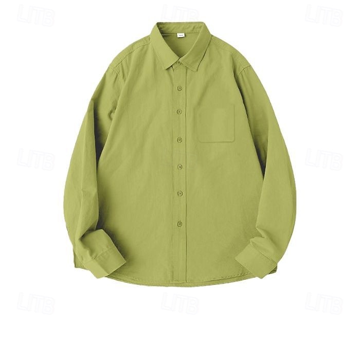 Per donna Camicia Camicia Estiva Camicia con Bottoni Camicia di cotone Patchwork Tasca Tinta unica Semplice Vacanza Moda Casual Manica Lunga Collo ripiegato Top Regolari Quotidiano Spiaggia Ferie del 2026 a $29.99 –P5