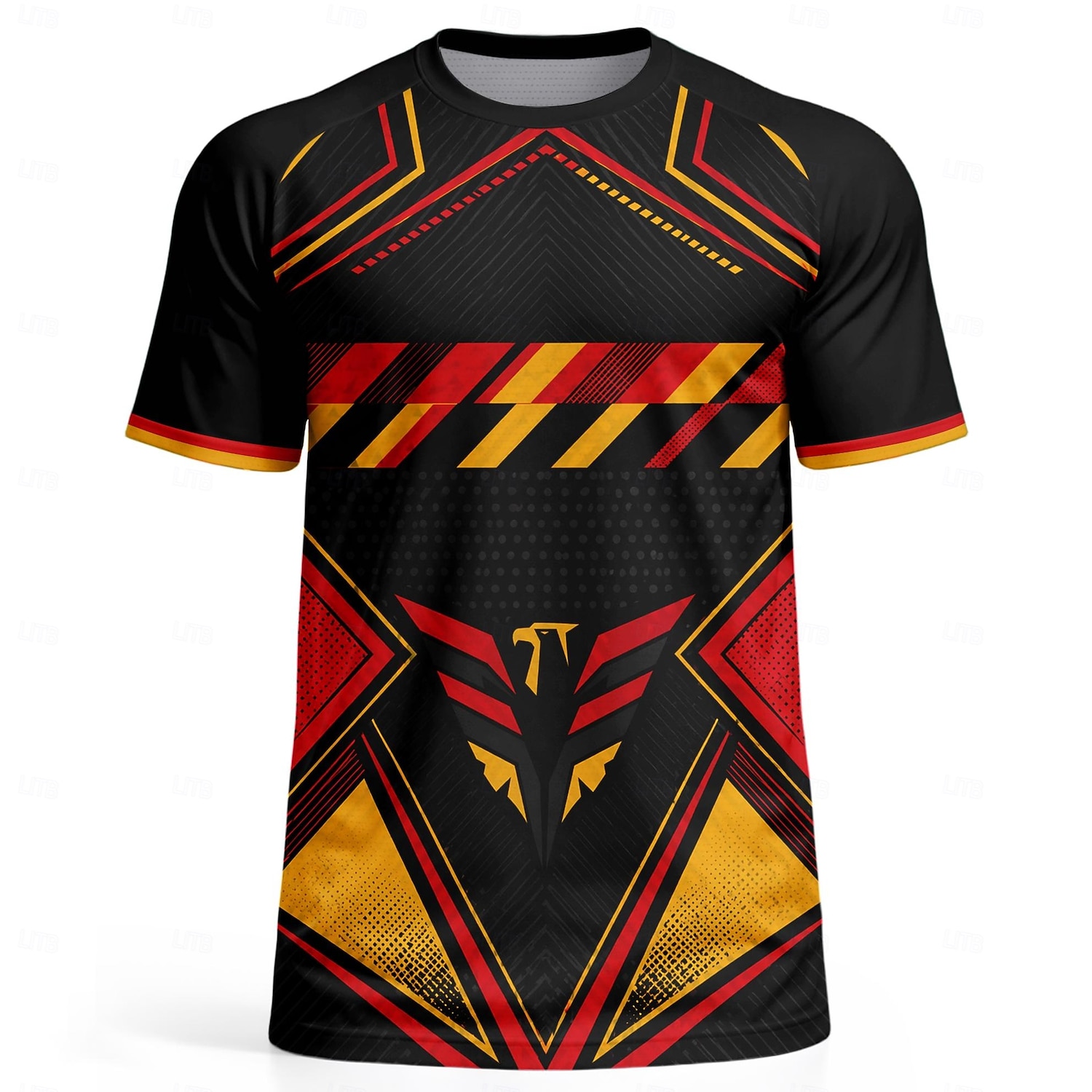 Germany Style Men's Soccer Jersey Geometric Athletic Summer Short Sleeve T-Shirt UPF 50 Quick Dry Breathable mesh fabric 2026 Soccer Fan Tee Tournament Football Gym Running Sports Yellow Black 2026 - $18.99 –P2