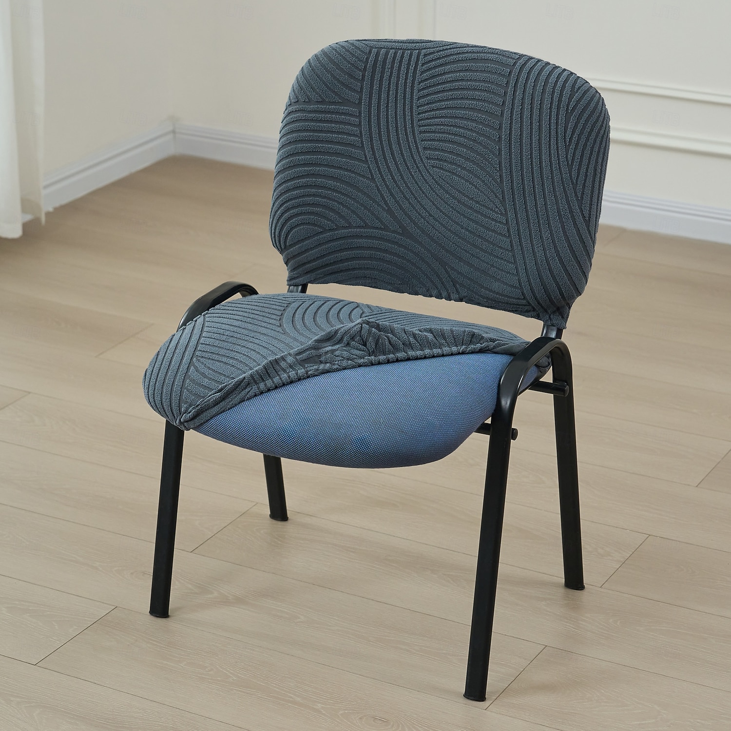 Housse extensible et fendue pour chaise de conférence, protection pour coussin d'assise et dossier de bureau, motif floral arqué, housse antidérapante pour toutes les saisons de 2026 ? $15.49 –P2