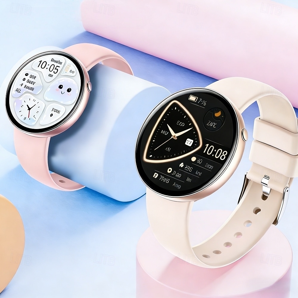 okosóra nőknek, elegáns, kerek számlapú okosóra fitneszkövetővel, alvásfigyelővel, lépésszámlálóval, IP68 vízállósággal, barkács óralap, Android, iOS, iPhone, Samsung kompatibilis 2026 - $35.99 –P1