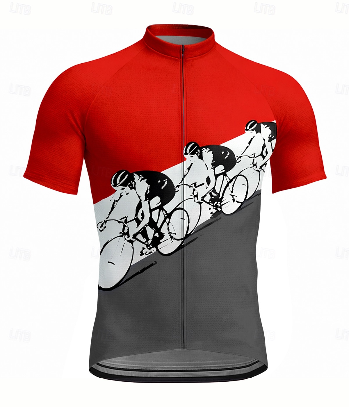 Per uomo Maglia da Ciclismo Grafico Geometrico Manica Corta Bicicletta Maglia Top con 3 tasche posteriori Resistente ai Raggi UV Asciugatura Rapida Cerniera Frontale Strisce Riflettenti Gli sport del 2026 a $30.99 –P11