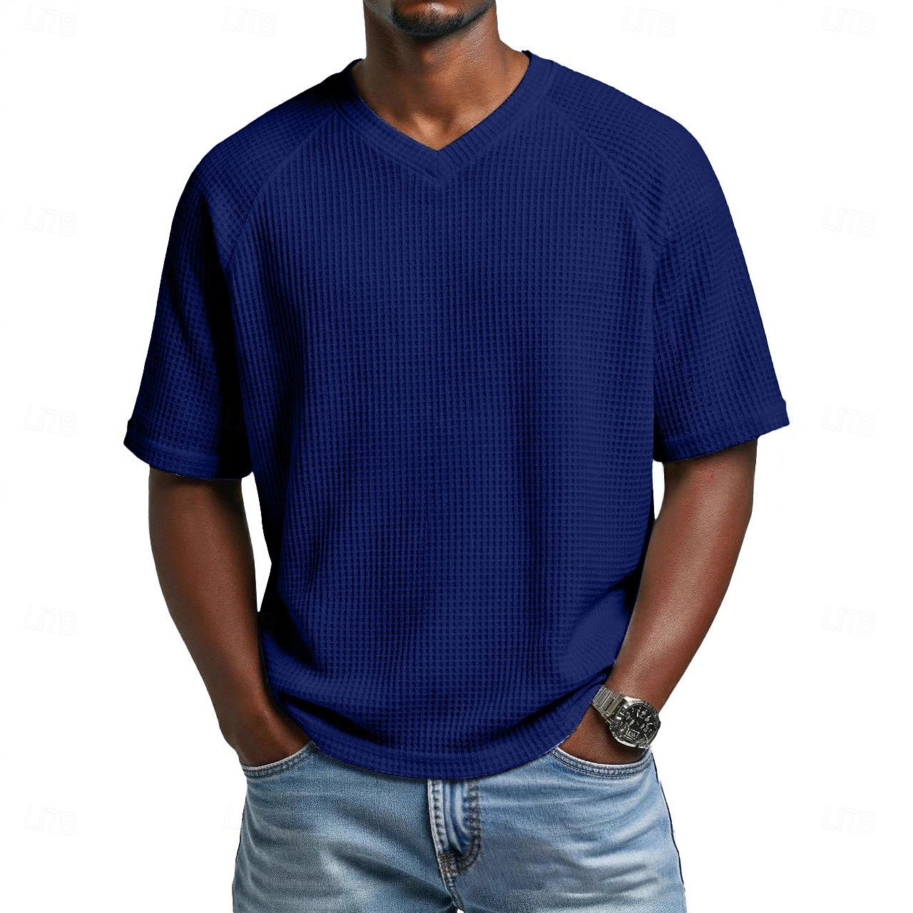 Άντρες Βάφλα μπλουζάκι Μπλουζάκι μπλουζάκι Κοντομάνικο Λαιμόκοψη V Καλοκαίρι Συμπαγές Χρώμα Μοντέρνα Υψηλής Ποιότητας Καθημερινό Μανίκια Ρεγκλάν Causal Καθημερινά ΕΞΩΤΕΡΙΚΟΥ ΧΩΡΟΥ 2026 - AU $30.69 –P10