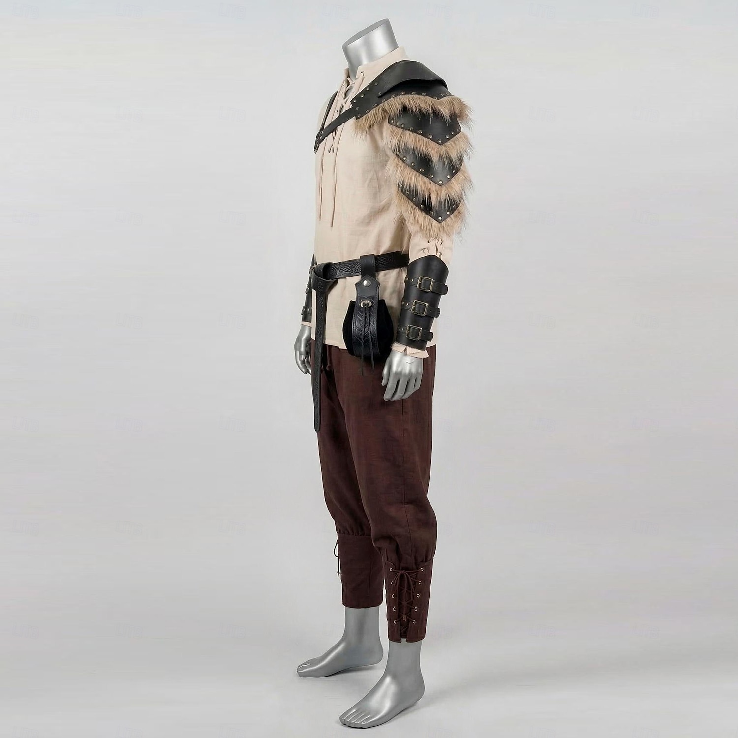 Set Retrò Vintage Medievale Rinascimento Pantaloni Da giorno Cintura in Vita con accessori Lunghe Vichinghi Ranger Allacciato Costume Per uomo Vichingo Mascherata Fiera Rinascimentale LARP Adulti del 2026 a $92.99 –P5