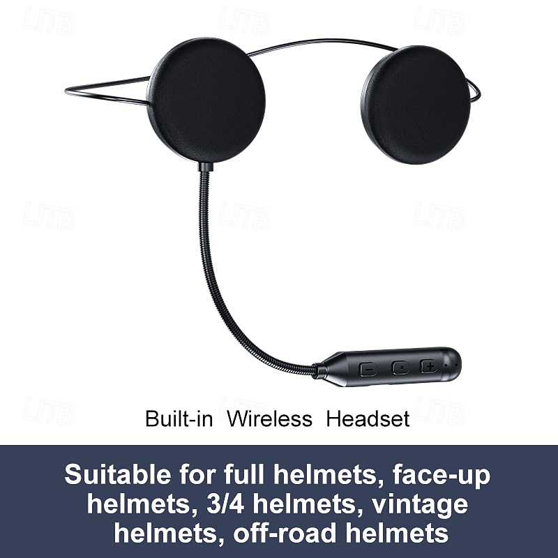2026年 超薄型バイクヘルメット用Bluetoothヘッドセット、ハンズフリー通話用マイク付きワイヤレスヘルメットスピーカー &音楽再生、ノイズキャンセリング機能、冬用・夏用ヘルメット両方に対応するユニバーサルフィット  コレクション – $27.99 –P2