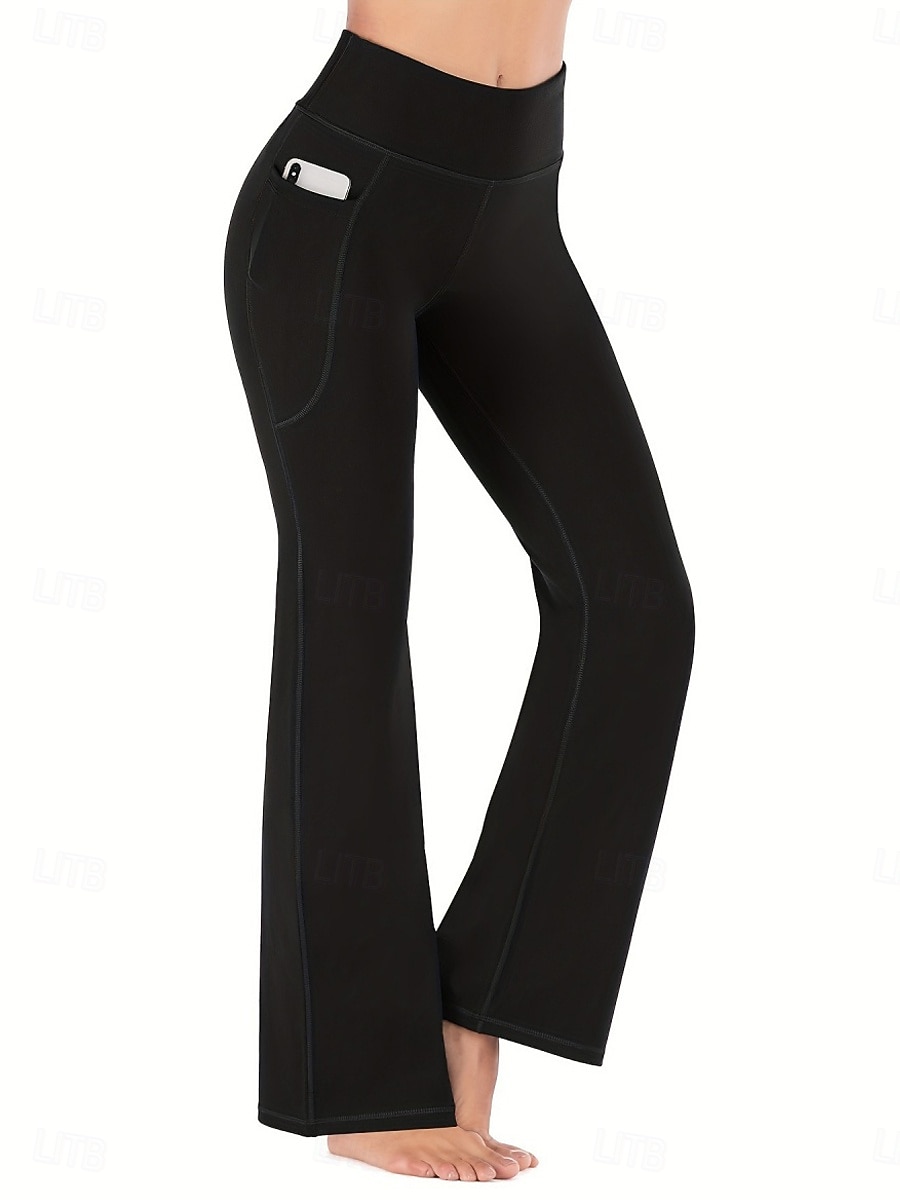 Mulheres Calças de Pilates Calças de ioga Bolsos Levantamento de Butt Ruched Cintura Alta Treino de Ginástica Corrida Ginástica Calças Leggings Côr Sólida Cinzento Escuro Preto Azul Marinho Esportes de 2026 por $19.49 –P1