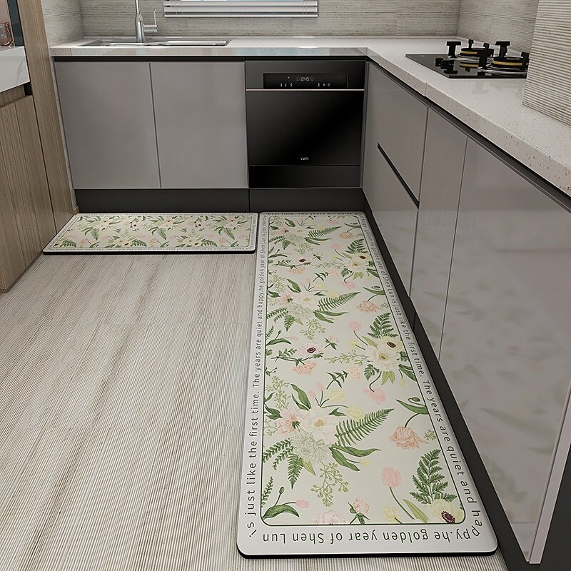 Keukenloper in Amerikaanse stijl, absorberend, oliebestendig, antislip, vuilafstotend en gemakkelijk schoon te maken, gemaakt van diatomeeënaarde. 2026 - $6.99 –P4