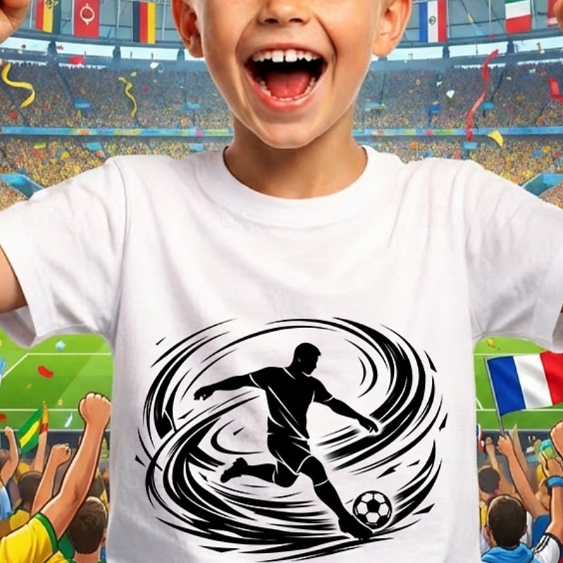 Boys' 3D Graphic Football T shirt Tee Short Sleeve 3D Print Summer Spring Sports Fashion Streetwear Kids 4-12 Years Crew Neck Casual Daily Outdoor Regular Fit 2026 - $14.49 –P2